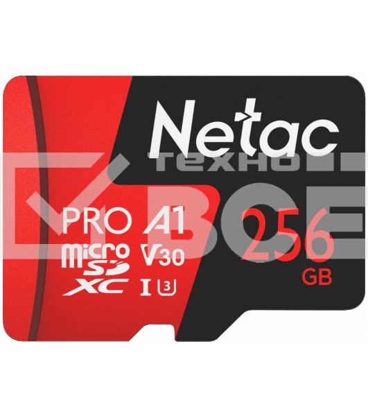 Флеш карта NeTac Карта памяти Netac MicroSD P500 Extreme Pro 256GB, Retail version card only