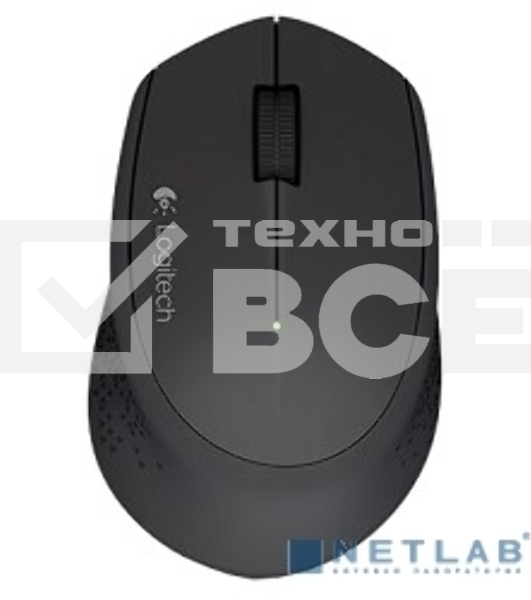 Мышь беспроводная Logitech M280 черный, 1000 dpi, радиоканал, USB, кнопки - 3