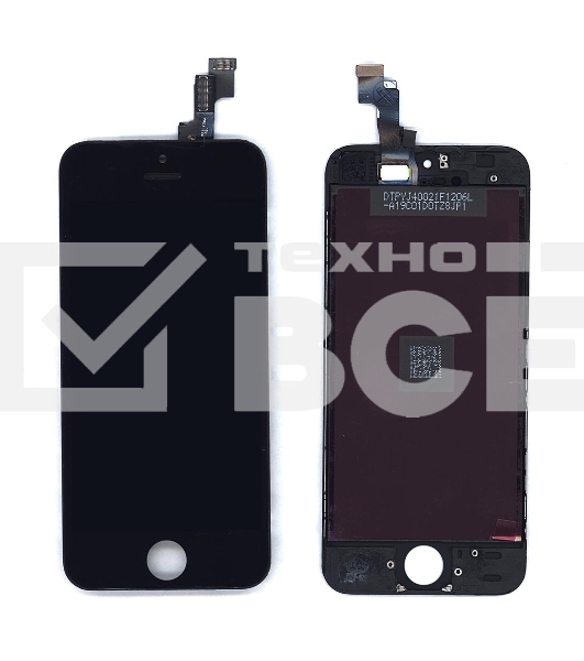 Дисплей (модуль) для Apple iPhone 5S, iPhone SE в сборе с тачскрином (Tianma), черный