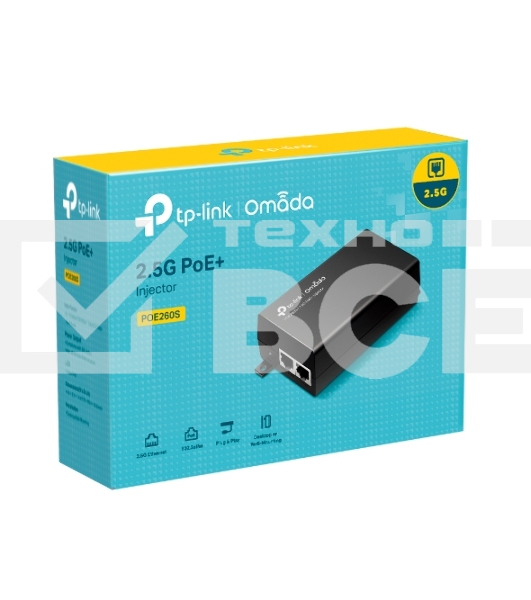 Инжектор PoE+ TP-Link POE260S 2,5 Гбит/с