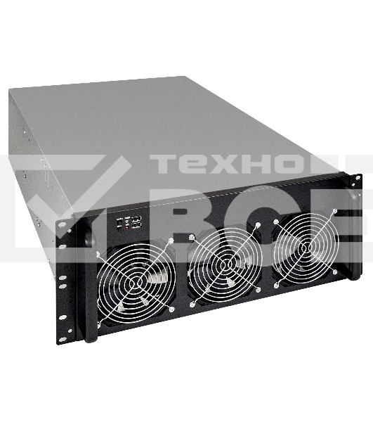 Корпус для майнинга ExeGate EX288960RUS Pro 8-650 <без БП, 2*USB, 6*fan 120мм, места под: 8 видеокарт, 1 БП>