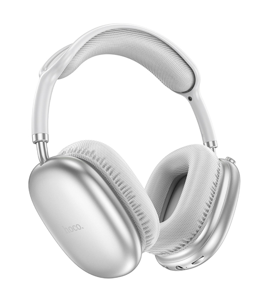 Полноразмерная гарнитура беспроводная Hoco W73, серебристый