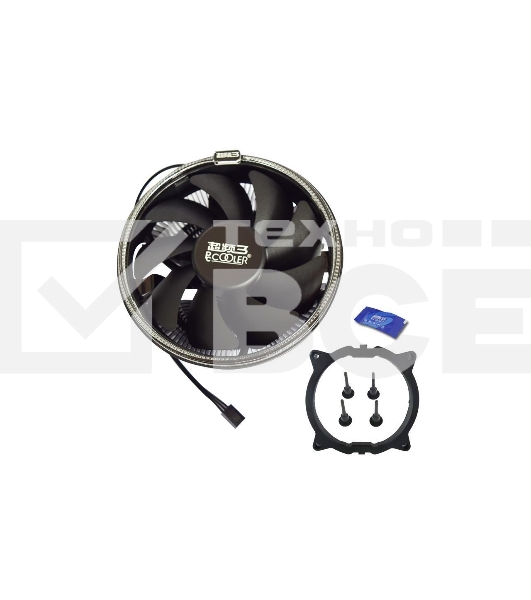 Кулер PCCooler E126MB черный 120мм алюминий 1800rpm 26.5db 4-pin 92W 70мм
