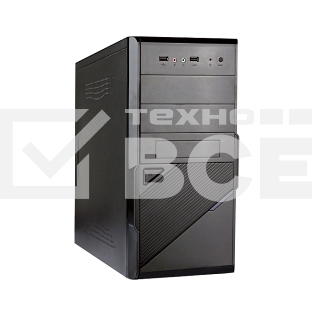 Компьютерный корпус Exegate EX284018RUS Minitower BA-201 Black, mATX, <AA350, 80mm>, 2*USB, Audio