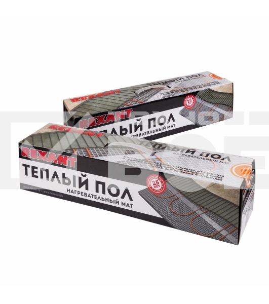Теплый пол (нагревательный мат) Rexant Extra, площадь 1,0 м2 (0,5 х 2,0 метра), 160Вт, (двух жильный)
