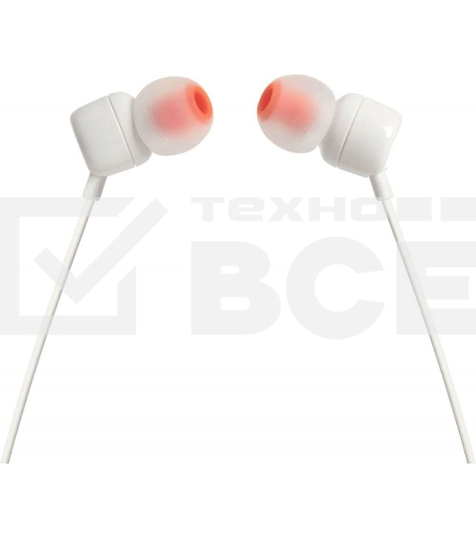Наушники JBL Tune 110, 3.5 мм, внутриканальные, белый