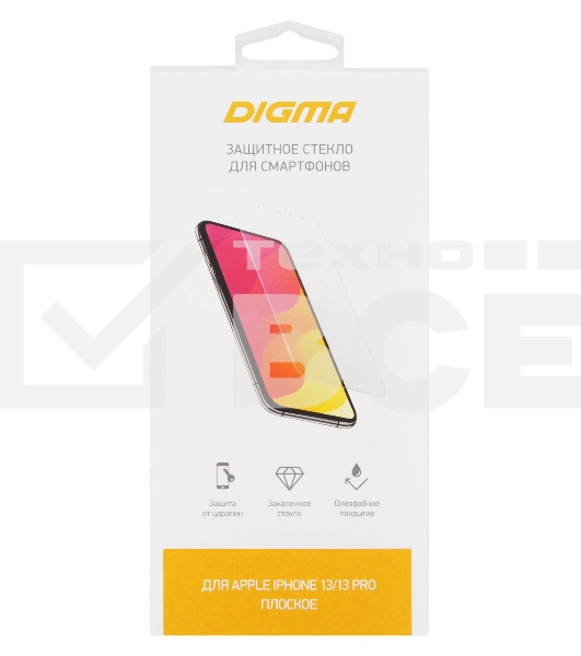 Защитное стекло для экрана Digma DGG2AP13PM для Apple iPhone 13 Pro Max 2.5D 1шт.