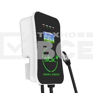 Зарядная станция S'OK Green Energy M3W Series Wallbox EV Charger SM3W10732542-5, 1-phase, 7kw (32a/ 220v), ocpp 1.6j, ip54, кабель 5м
