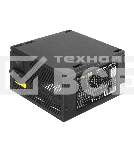 Блок питания ExeGate 500PPH-LT-S-OEM (EX282040RUS-OEM-S), 500Вт, 80 PLUS, 120мм, черный