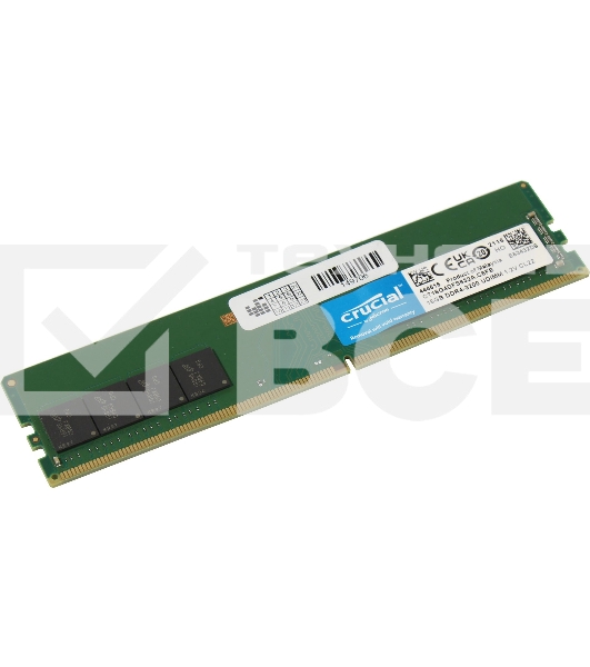 Оперативная память Crucial, DDR4, 16GB (1x16 GB), 3200 MHz, CL22, DIMM