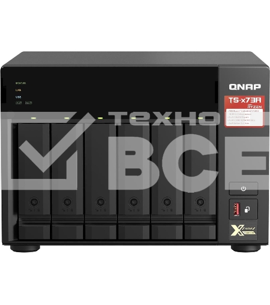 Сетевое хранилище без дисков SMB QNAP TS-673A-8G NAS, 6 trays 3,5