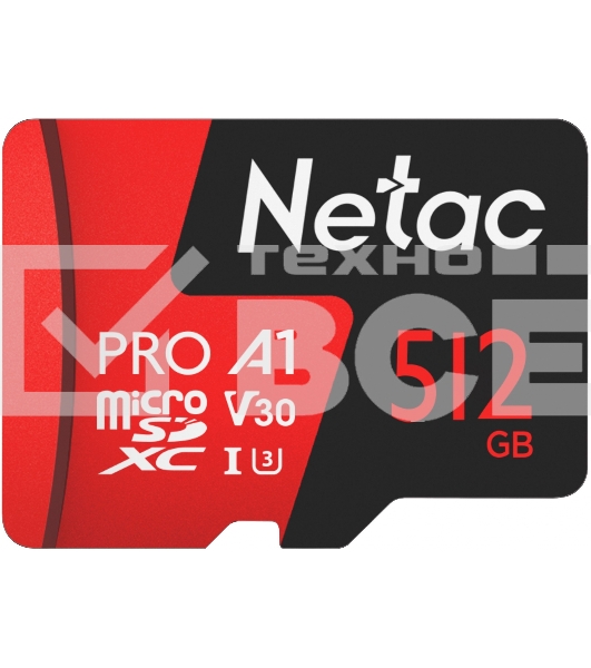 Флеш-накопитель NeTac P500 Extreme Pro MicroSDXC 512GB V30/A1/C10 up to 100MB/s