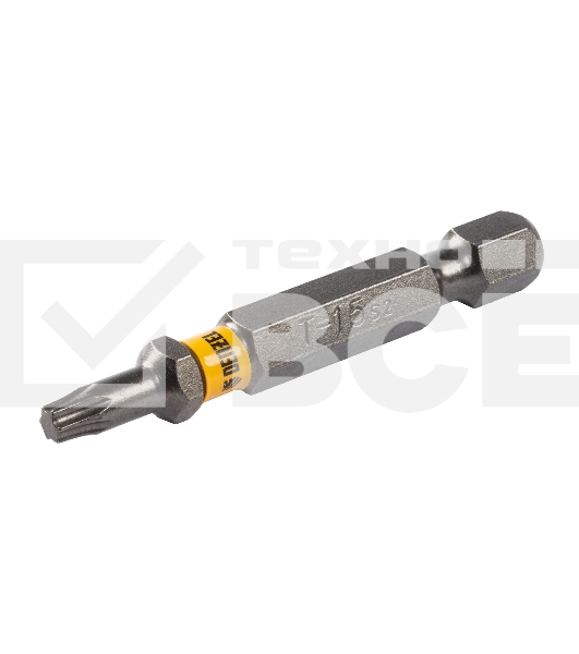 Набор бит TORX 15х50, сталь S2, шестигранный профиль, 10 шт. Denzel