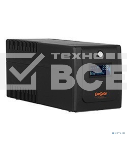 Источник бесперебойного питания ExeGate EP285529RUS SpecialPro Smart LLB-2200.LCD.AVR.C13.RJ.USB<2200VA/1300W, LCD, AVR, 6*IEC-C13, RJ45/11, USB, Black>