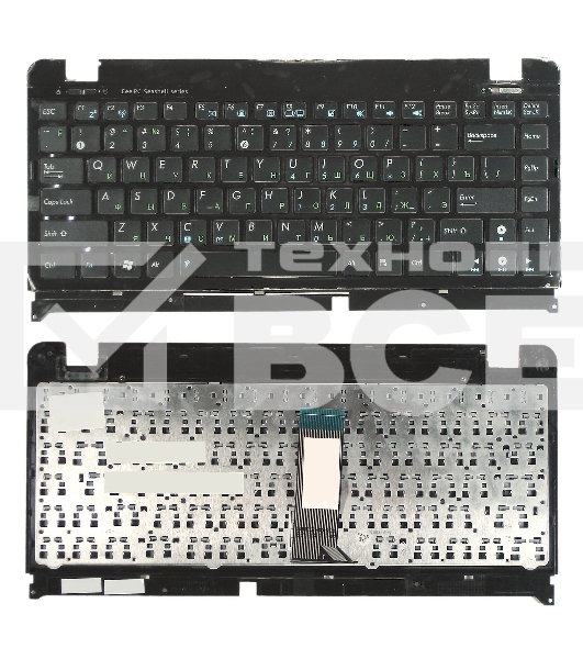 Клавиатура для ноутбука Asus Eee PC 1215 черная с рамкой