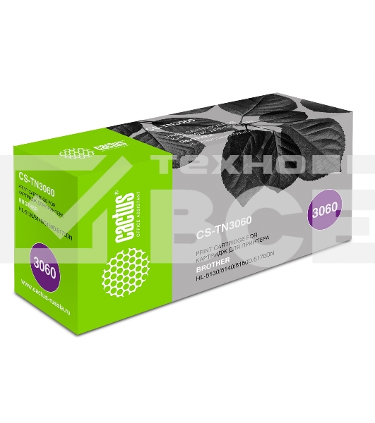 Картридж лазерный Cactus CS-TN3060 черный для Brother HL-5130/5140/5150D/5170DN (6700стр.)