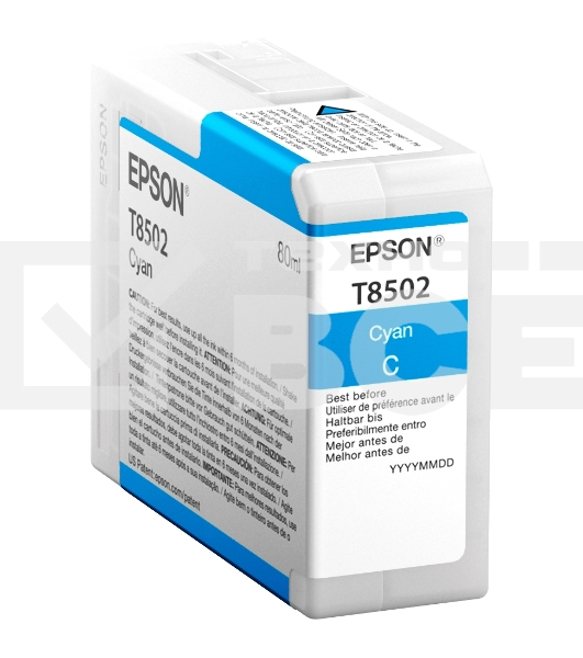 Картридж струйный EPSON T8502 (C13T850200) голубой (80 мл.) для SureColor SC-P800