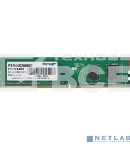 Оперативная память Patriot, DDR4, 4GB (1x4 GB), 2666 MHz, CL19