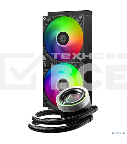 Система жидкостного охлаждения ID-Cooling FX240 INFINITY ARGB черный 120мм алюминий+медь 2000rpm 27.2db 4-pin 300W