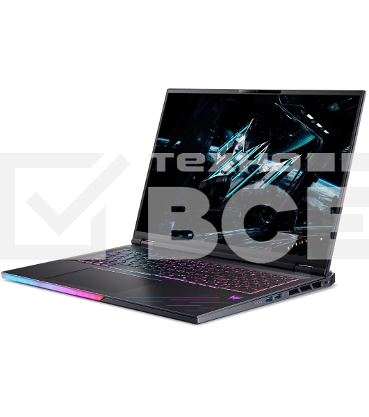 Ноутбук Acer Predator Helios 18 AI PH18-73-99GX черный 18'(2560x1600 miniLED (матовый, 240Hz, 3ms))/Intel Core Ultra 9 275HX(2.7Ghz)/64Gb/2Tb SSD/noDVD/Ext:NVIDIA GeForce RTX 5080(16Gb)/Cam/BT/WiFi/100WHr/war 1y/3.5kg/NoOS