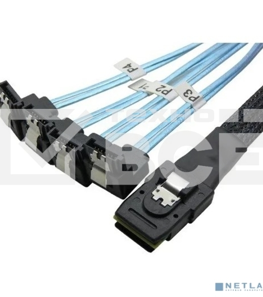 Кабель Amphenol internal mini SAS HD to 4 SATA,12G,INT,100CM SB, 28/30AWG(analog CBL-SAST-0699)