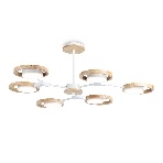 Подвесной светодиодный светильник Ambrella light FL51615/6 WH/LW белый/светлое дерево 3000K/4200K/6400K 42W D825*285 (Без ПДУ), фото 1