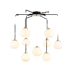 Светильник Ambrella light LH51001/6+3 SGD/BK/FR золотой песок/черный /белый матовый G9*9 max 28W D750*700, фото9