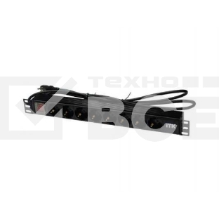 Блок розеток 19 (8шт)PDU с LED выкл.алюм.профиль 1U шнур 2м вилка DIN49440 (нем.станд.)  PH12-8D1  ITK