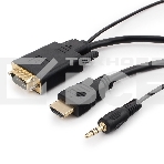 Кабель HDMI->VGA Cablexpert A-HDMI-VGA-03-6, 19M/15M + 3.5Jack, медь, позол.разъемы, 1.8м, черный, пакет, фото6
