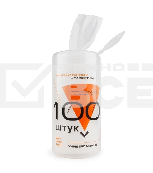 Чистящие средства Konoos KBU-100 Салфетки для комп. техники в банке, 100 шт.