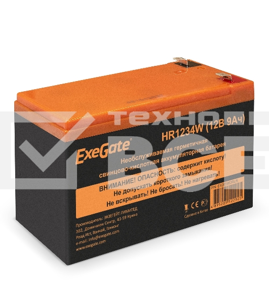 Батарея ExeGate EX285953RUS HR1234W (12V 9Ah, клеммы F2)