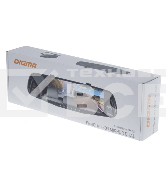Видеорегистратор Digma FreeDrive 303 MIRROR DUAL черный 1.3Mpix 1080x1920 1080p 120гр.