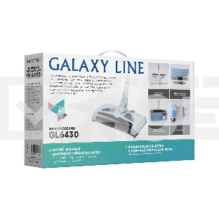 Электровеник Galaxy Line GL 6430, белый, 15 Вт, объём контейнера 0,5 л, Li-ion аккумулятор 1500 мА•ч, напряжение акк. 3,7 B, индикатор зарядки аккумулятора, зарядка в течение 5 часов, продолжительность уборки до 60 минут, тряпка для влажной уборки в компл