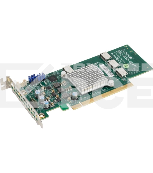 Плата коммуникационная SuperMicro Quad port OCuLink retimer NVMe SSD add-on card for PCIe3 x16 slot