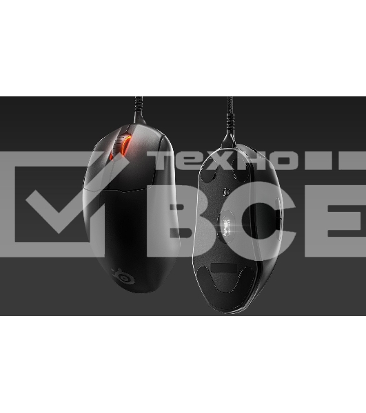 Мышь проводная SteelSeries Prime черный, 18000 dpi, USB, кнопки - 6