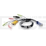 Кабель ATEN KVM Cable 2L-5303U Кабель для KVM: USB(Am)+DB15(m)+2*Audio (PC) -на- SPHD15(m)+2*Audio (KVM), 3м, фото6