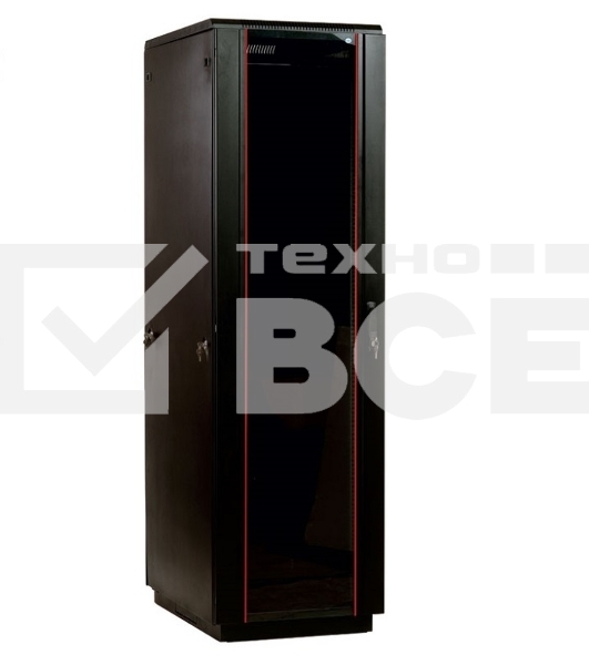 Шкаф телекоммуникационный напольный ЦМО ШТК-М, IP20, 42U, 2030х800х1000 мм (ВхШхГ), дверь: тонированное стекло, цвет: чёрный