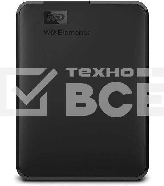 Внешний HDD 2.5' Western Digital Elements Portable, 5TB, USB 3.2 Gen 1 Type-A, 5400 rpm, черный
