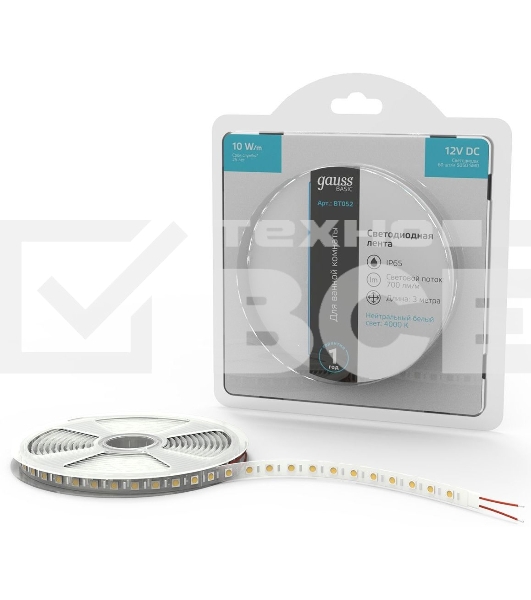 Лента Basic 12V 10W/m 700lm/m 4000K IP65 LED 3m 1/100