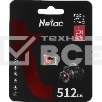 Флеш-накопитель NeTac P500 Extreme Pro MicroSDXC 512GB V30/A1/C10 up to 100MB/s, фото2