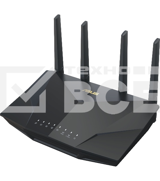 Маршрутизатор Asus RT-AX5400 AX5400 10/100/1000 компл.:устройство/крепления/адаптер черный (упак.:1шт)