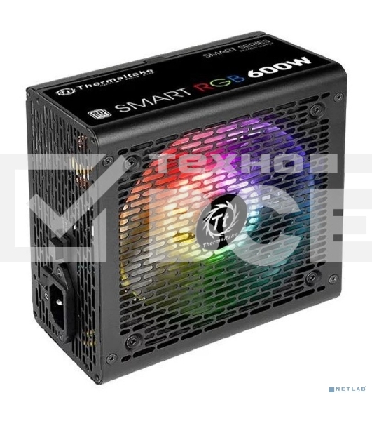 Блок питания Thermaltake Smart RGB (PS-SPR-0600NHSAWE-1), 600Вт 80 PLUS, 120мм, черный