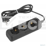 Удлинитель электрический ЭРА UX-3e-1,5m-B с заземлением 3 розетки 1,5 м ПВС 3x0,75мм2 10А черный, фото 1