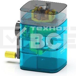 Точилка для карандашей механическая Deli 71162Blue, 1 отверстие, пластик, синий