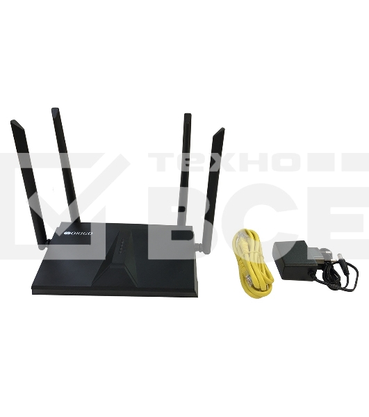 Двухдиапазонный Wi-Fi 6 маршрутизатор AX1800, 1x1000Base-T WAN, 3x1000Base-T LAN, 4 внешние антенны 5 dBi