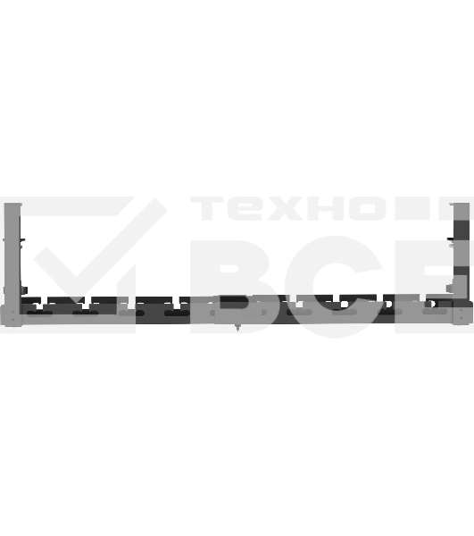 Кабель-канал Cactus CS-CM-700-1BK для столов 72.8x13x19см черный