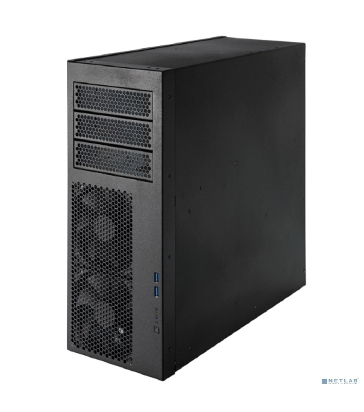 Корпус Procase PT443-B-0-RA Tower server case,3x5.25,черный,без блока питания,глубина 432мм,6-32, фильтр, MB PICMG 1.3, PICMG 1.0
