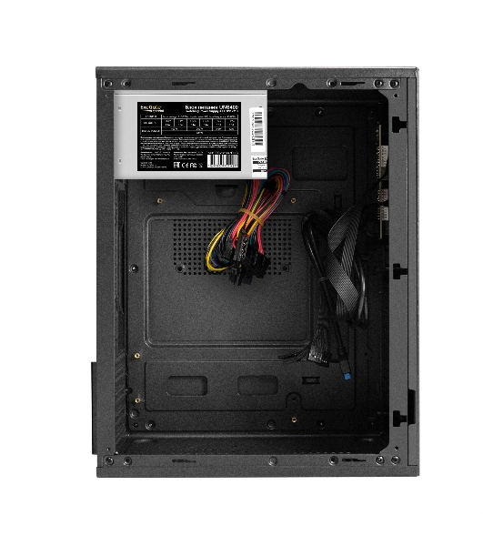 Компьютерный корпус Minitower ExeGate BAA-308MUC-UNS400 (mATX, БП UNS400 с вент. 12см, 1хUSB+1хUSB 3.0+1хTypeC, HD Audio, черный)