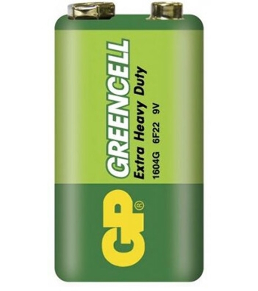 Солевая батарейка GP PowerPlus 9V Крона - 1 шт. в пленке