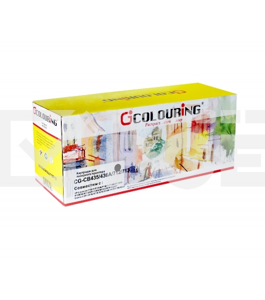 Картридж лазерный Colouring CG-CB435/436A/712/713 чёрный (2000 стр.) для принтеров HP LJ P1005/P1006/P1007/P1008/P1505/P1505N/M1120/M1120N/M1522N/M1522NF Canon LBP-3010/3018/3050/3100/3108/3150/3250